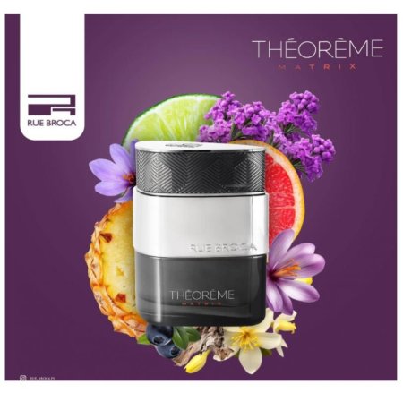 عطر ثيرومي ماتركس بور هومي من ريو بروكا للرجال حجم 90 مل - Theoreme Matrix pour homme EDP By Rue Broca For Men 90ML