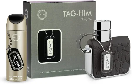 ارماف مجموعة هدايا للرجال من تاغ هيم، مجموعة هدايا من قطعتين، او دي بارفان 100 مل + بخاخ معطر للجسم 200 مل، للرجال