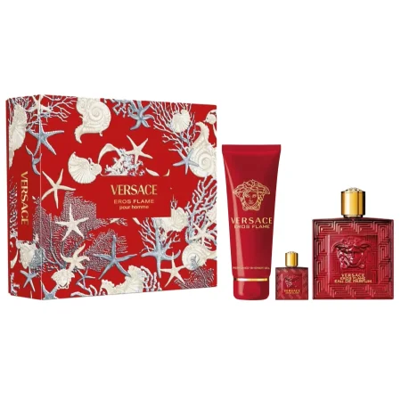 VERSACE - GIFT SET EROS FLAME EDP 100ML + 5ML + SHOWER GEL 150ML